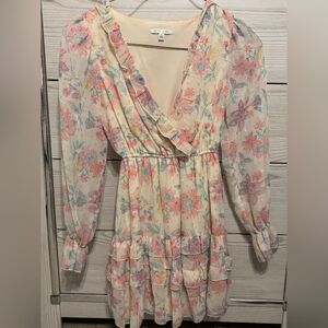 Floral Ruffle Mini Dress
